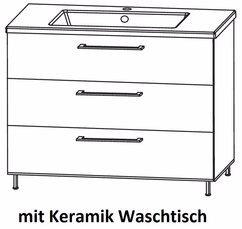 Puris Quada Waschplatz 100 cm SETQU101/2 - Ansicht 10