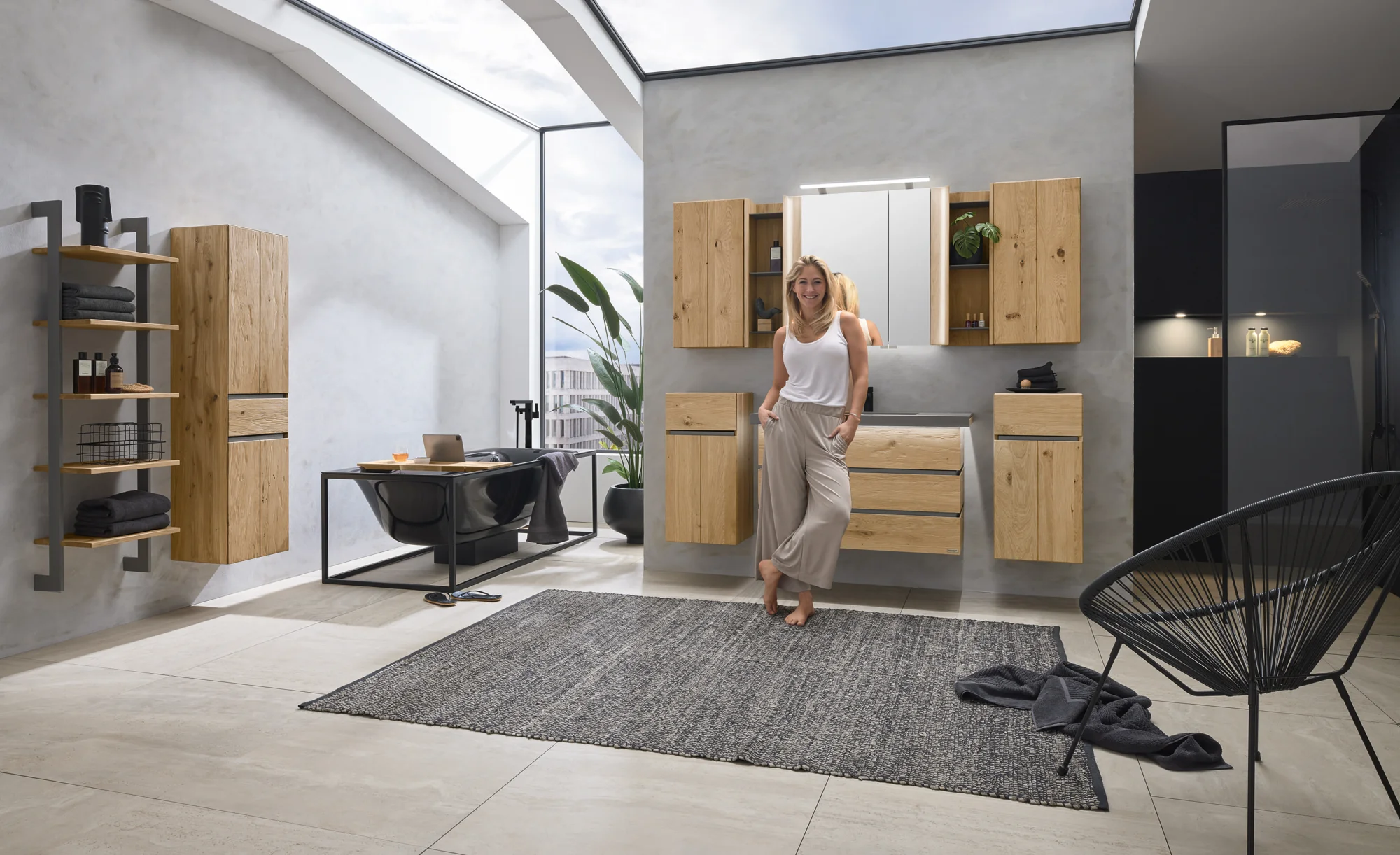 Thielemeyer Fresh Massivholz Badmöbelset 800589/801589 - Vorschlag 26 - 102 cm - Ansicht 4