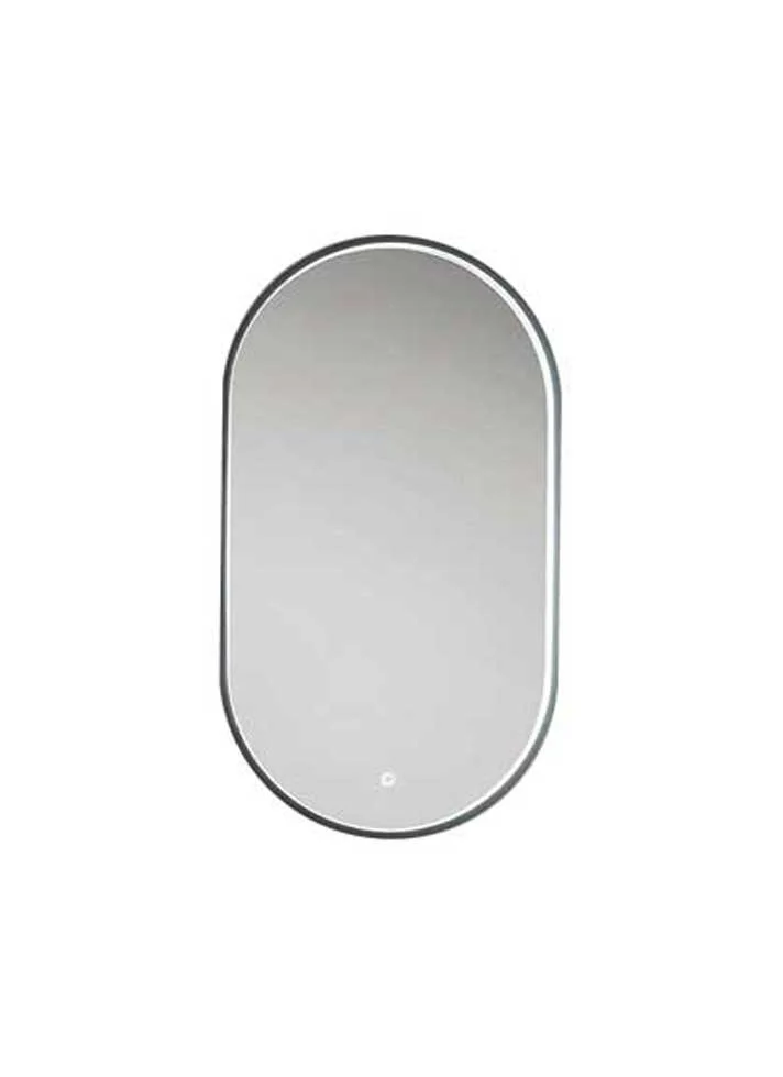 Puris Vialli Badspiegel 50 cm oval - mit Beleuchtung & Spiegelheizung