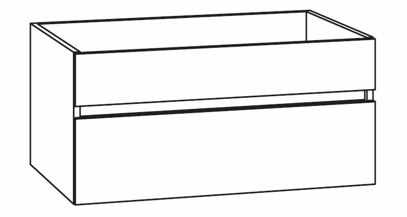 MARLIN 3290fair Bad-Kombination 80 cm breit, mit Spiegelschrank - Variante 2 - Ansicht 6