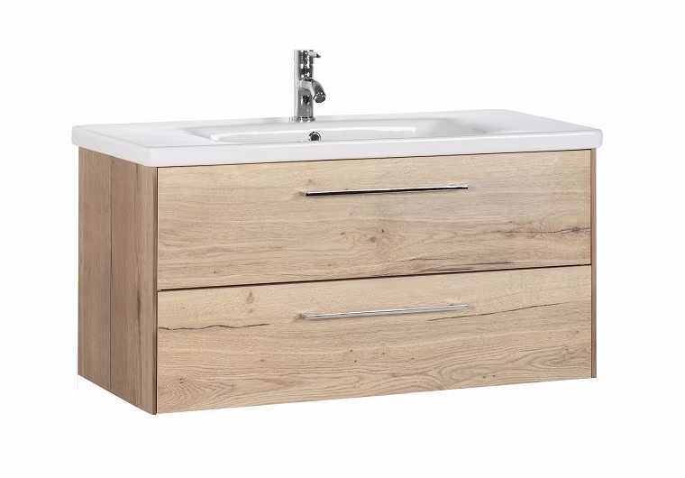 Marlin Bad 3400 - Waschtischset 100 cm breit - 2 Auszüge - Ansicht 4