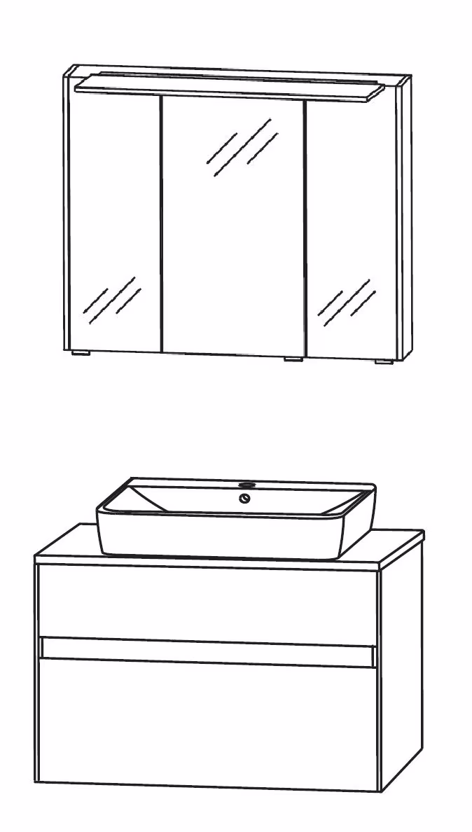 Puris Unique Badmöbel Set 72 cm breit - Set 2 - Ansicht 6