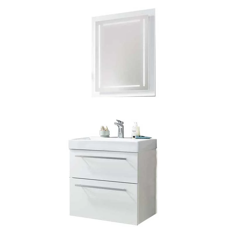 Puris c!mano Badmöbel Set - 62 cm mit Flächenspiegel