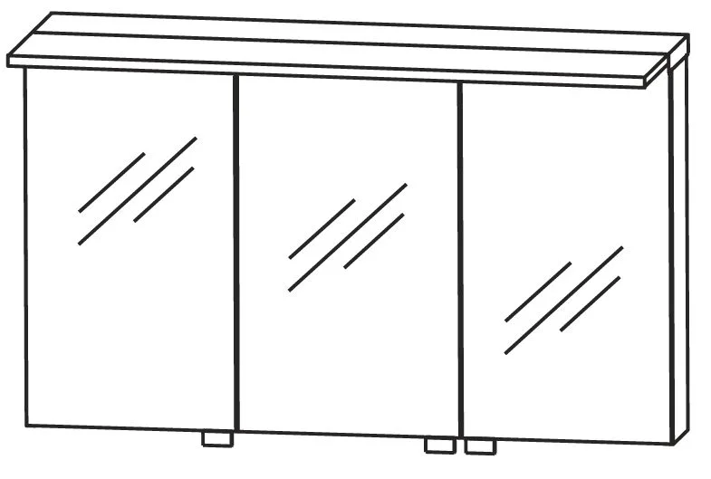 Puris Star Line Spiegelschrank 120 cm S2A431278 - für Einzelwaschtisch-Lösung - Ansicht 2