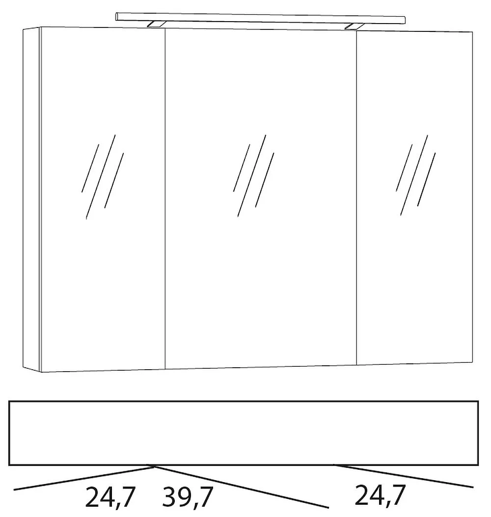 Spiegelschrank 90 cm SPSE900D-4