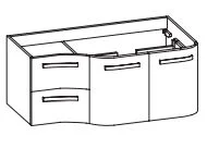CT-WU10 1148-R-50, 2 Drehtüren rechts, 2 Auszüge links