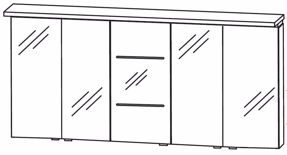 Puris Swing Spiegelschrank 180 cm SET4018 2 L/R