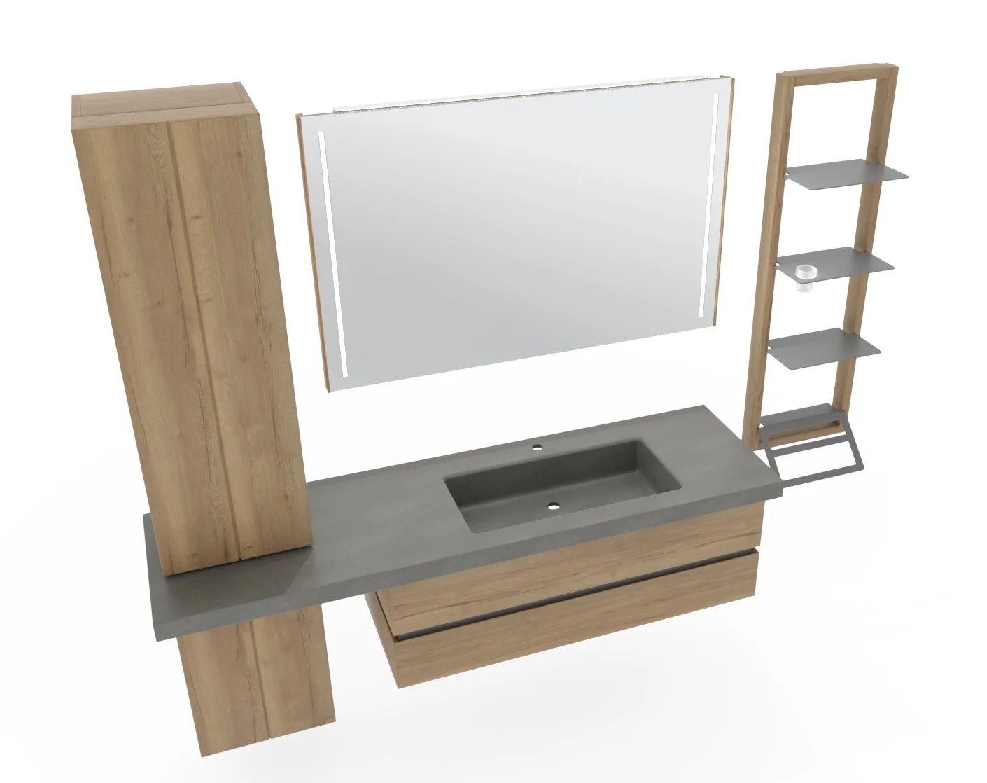 Thielemeyer Fresh Massivholz Badmöbelset 800471/ 801471 - 177 cm - Ansicht 4