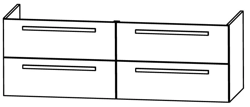 Puris Star Line Badmöbel Set 140 cm - Doppelwaschplatz - Ansicht 9