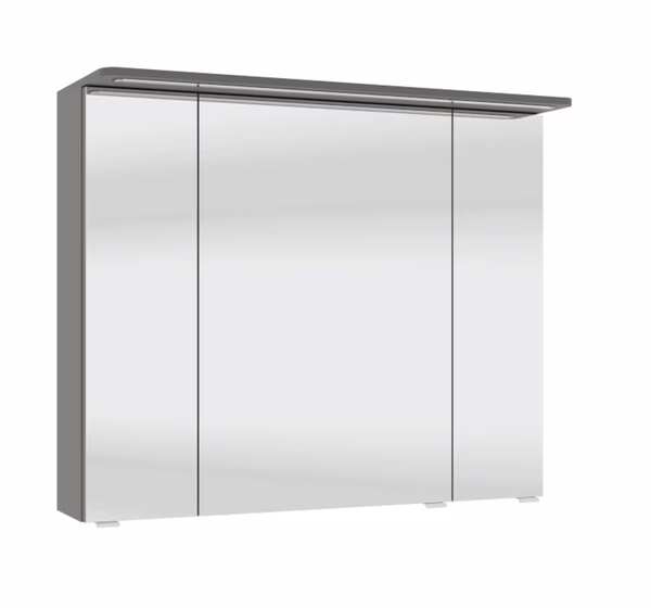 mit Spiegelschrank mit Kranzboden 90 cm