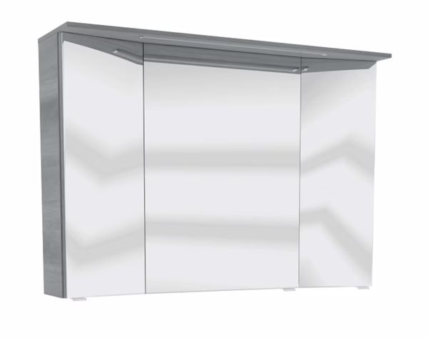 Spiegelschrank 3D mit LED-Leuchte im Kranzboden