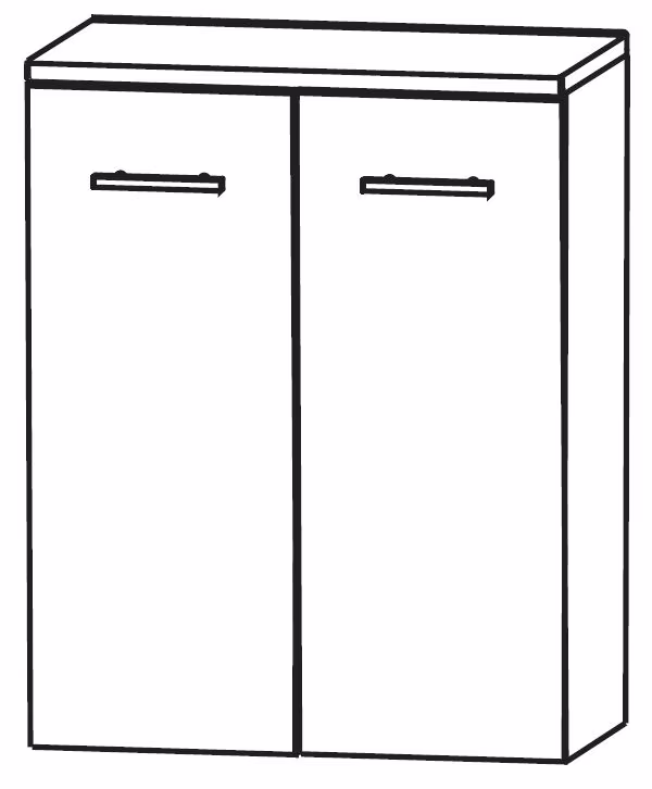 Puris Linea Highboard mit Wäschekippe 60 cm HBA416W01 - Ansicht 2