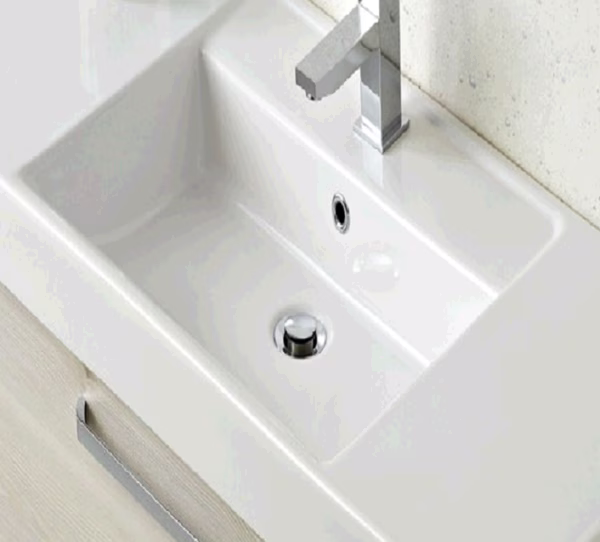 Keramik-Waschtisch, Farbe Weiß, 65 cm breit