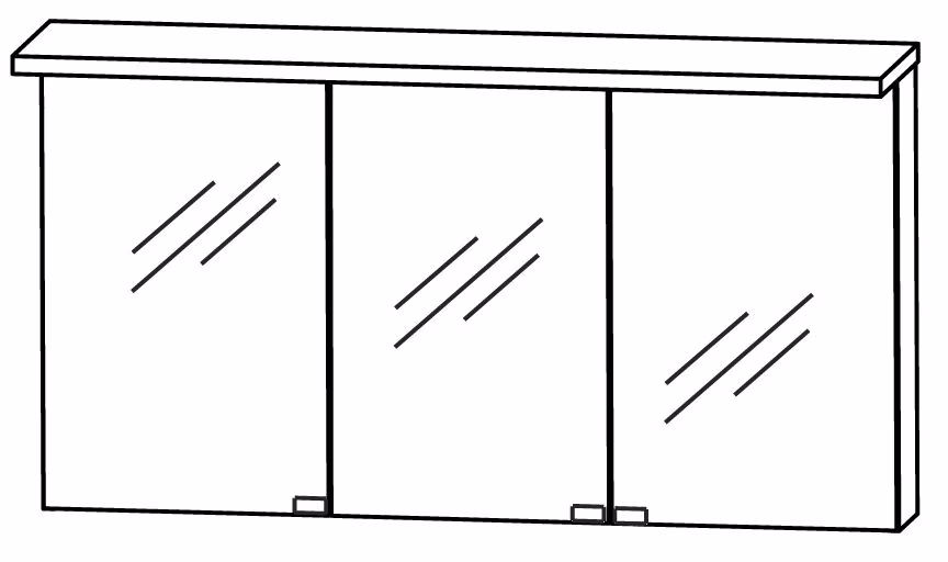 Puris Star Line Spiegelschrank 140 cm S2A431416 - für Einzelwaschtisch-Lösung - Ansicht 2