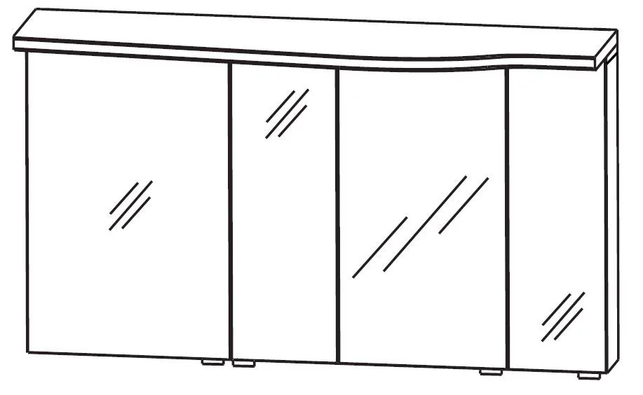 Puris Swing Spiegelschrank 140 cm SET40143L