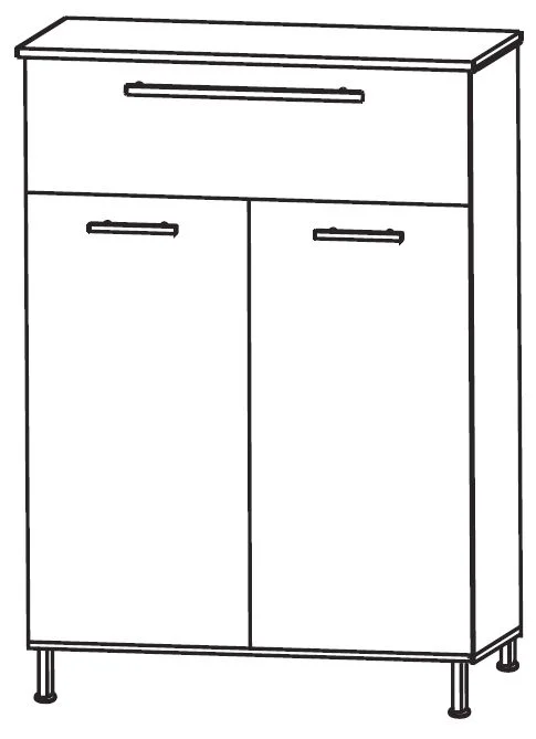Puris Quada Highboard 60 cm HBA556W1S - Ansicht 2