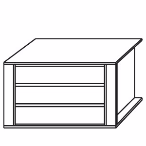 98AE - Schubkasteneinsatz / 3 Schubkästen / Holzfront