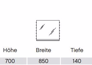 FEEA00585 - Flächenspiegel 85 cm breit