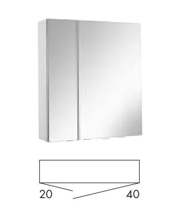 MARLIN 3980spiegel - Spiegelschrank 60 cm breit - SOX6R