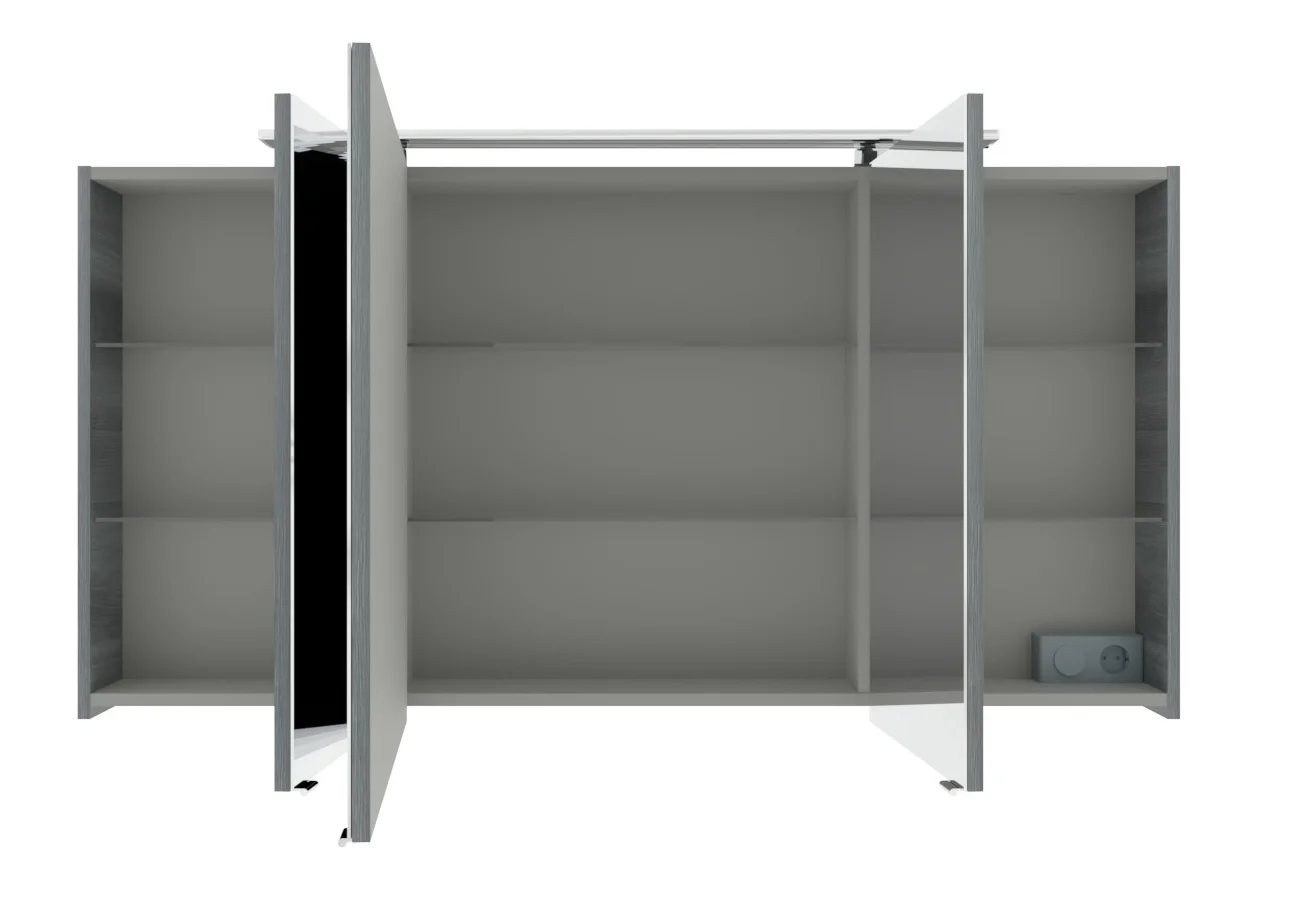 Pelipal 4010 Badmöbel Set inkl. Spiegelschrank mit Aufsatzleuchte - 140 cm - Ansicht 9