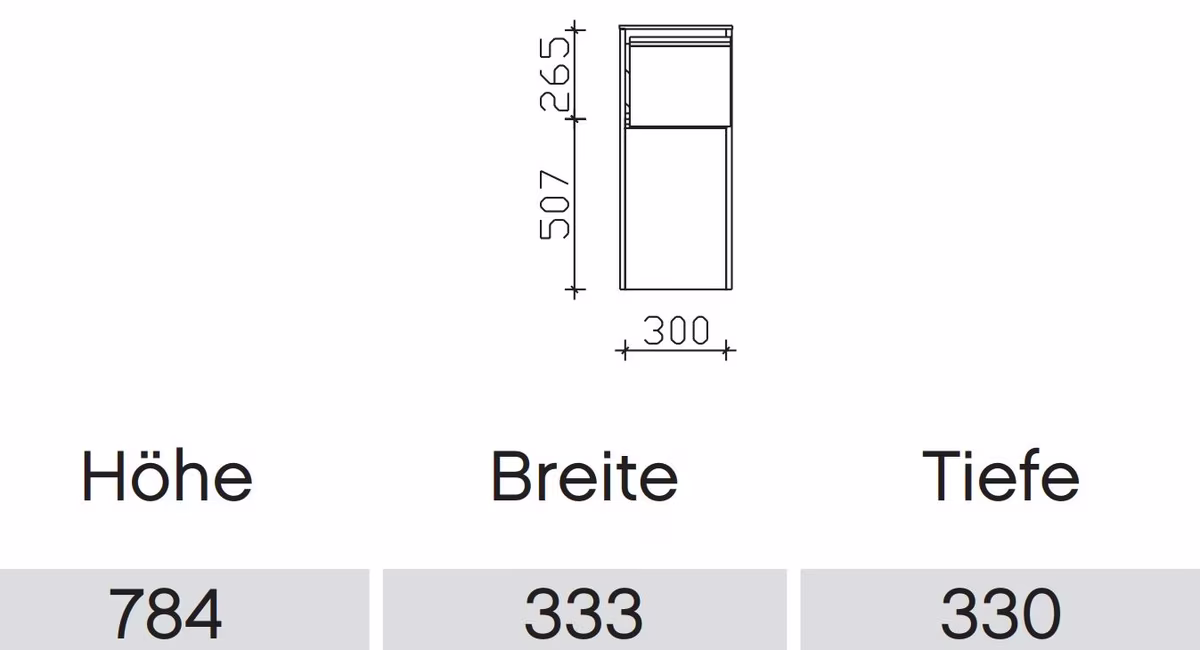 Pelipal 6040 Bad-Highboard mit Drehtüre und Auszug / 33 cm ULL513033 - Ansicht 2
