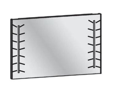 800055/ 801055 Hängespiegel 9,6 W im Spiegel integrierte LED-Beleuchtung beidseitig Breite: 122 cm / Höhe: 76,8 cm / Tiefe: 5,2 cm