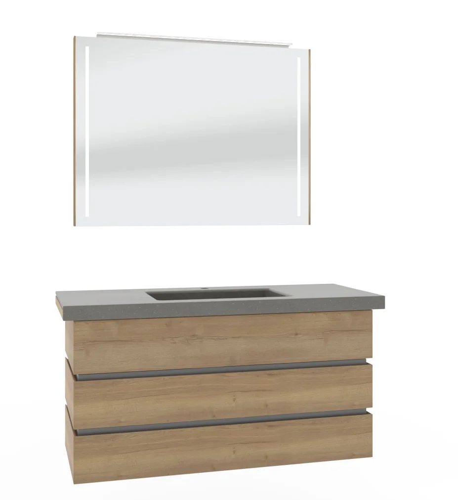 Thielemeyer Fresh Massivholz Badmöbelset 800460/801460 - Vorschlag 24 - 122 cm - Ansicht 3