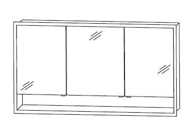 Puris Rounds Einbauspiegelschrank 120 cm S2A5512E1 - Ansicht 3