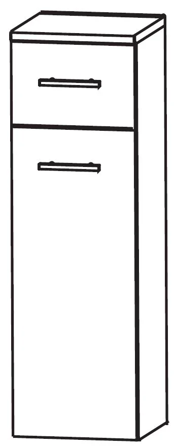 Puris Linea Highboard mit Wäschekippe 30 cm HBA553W01 - Ansicht 2