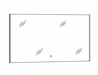 SPBSA14 Spiegelpaneel mit Sensorschalter, seitliche LED Beleuchtung, Helligkeit dimmbar - Maße: 140x70x2,8 cm