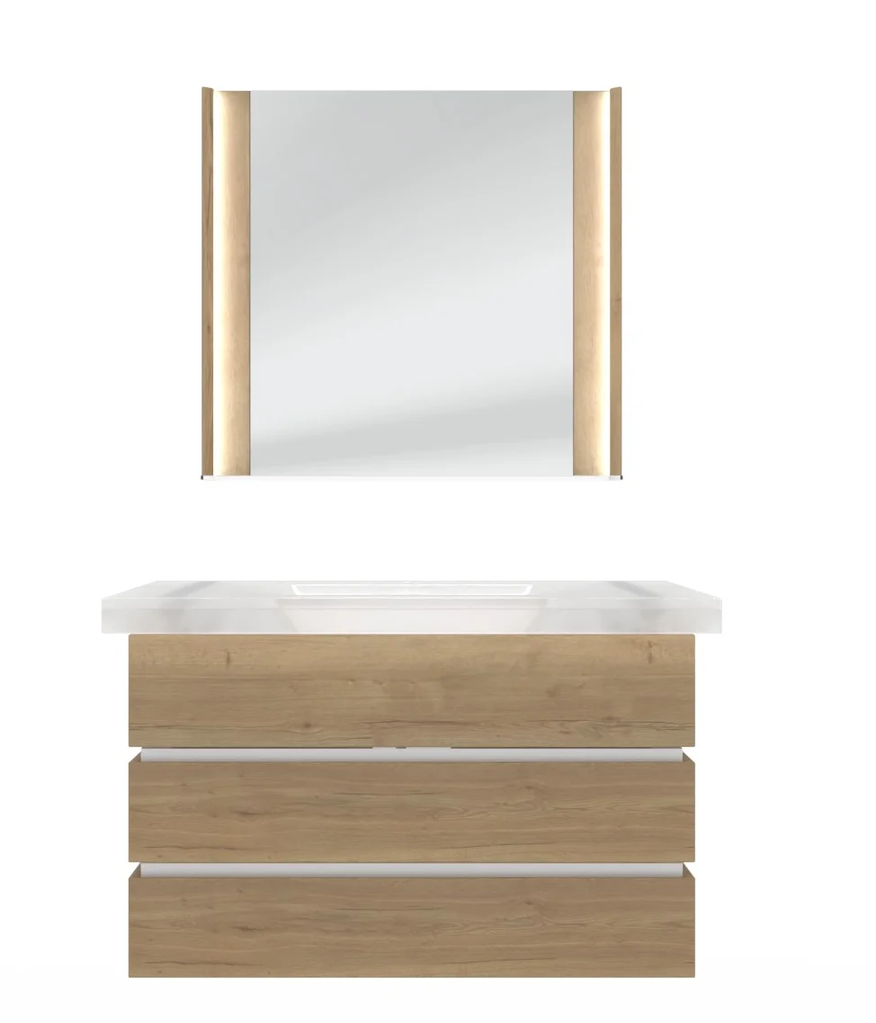 Thielemeyer Fresh Massivholz Badmöbelset 800578/801578 - Vorschlag 25 - 102 cm - Ansicht 4