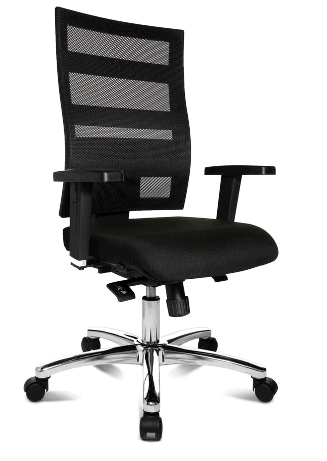 TopStar Bürostuhl X-Pander mit Armlehnen Fußkreuz Chrom 959T