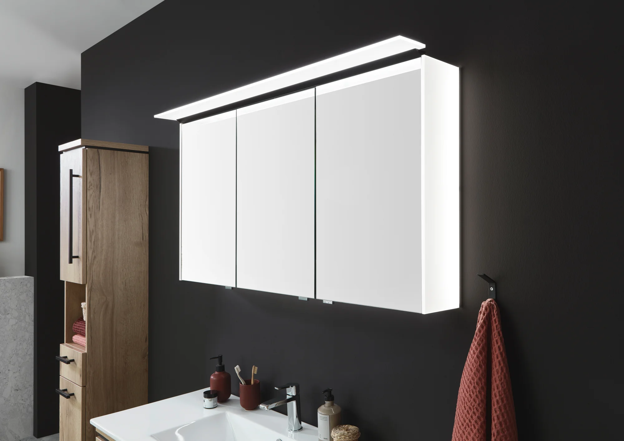Puris Cool Line Badmöbelset 120 cm - mit Spiegelschrank Serie C