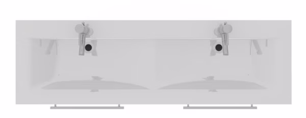 Glasdoppelwaschtisch Optiwhite 160 cm