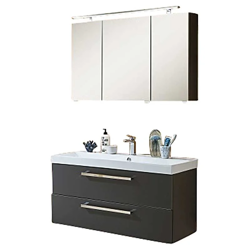 Puris Protection1 - Kombination 1 - 100 cm / mit Spiegelschrank - Serie B