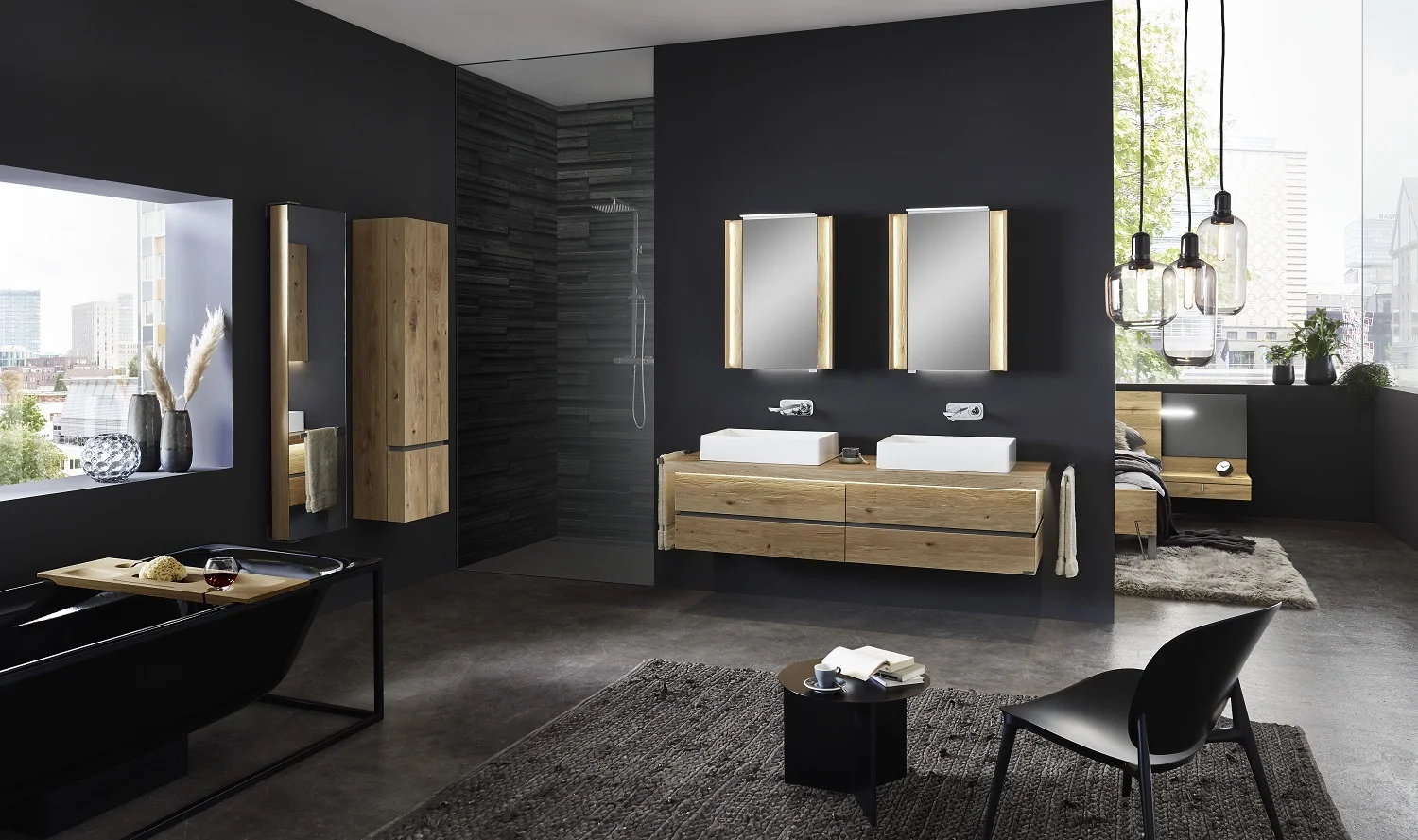 Thielemeyer Fresh Massivholz Badmöbelset 800023/801023 - Vorschlag 9 - 177 cm