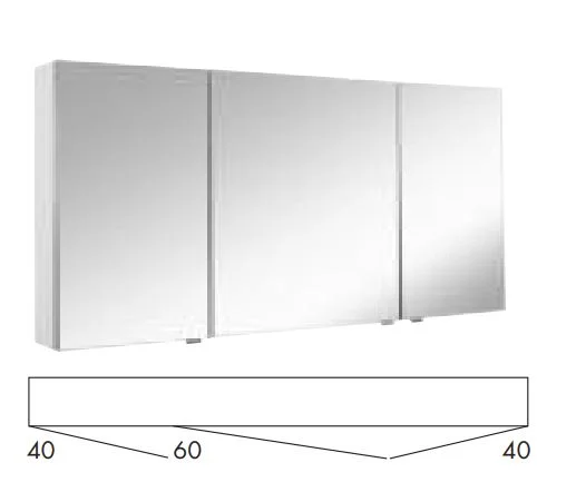 MARLIN 3980spiegel - Spiegelschrank 140 cm breit - SOX14