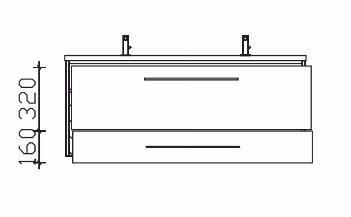 Pelipal 6110 Waschtisch-Set 120 cm - 2 Auszüge - Ansicht 5