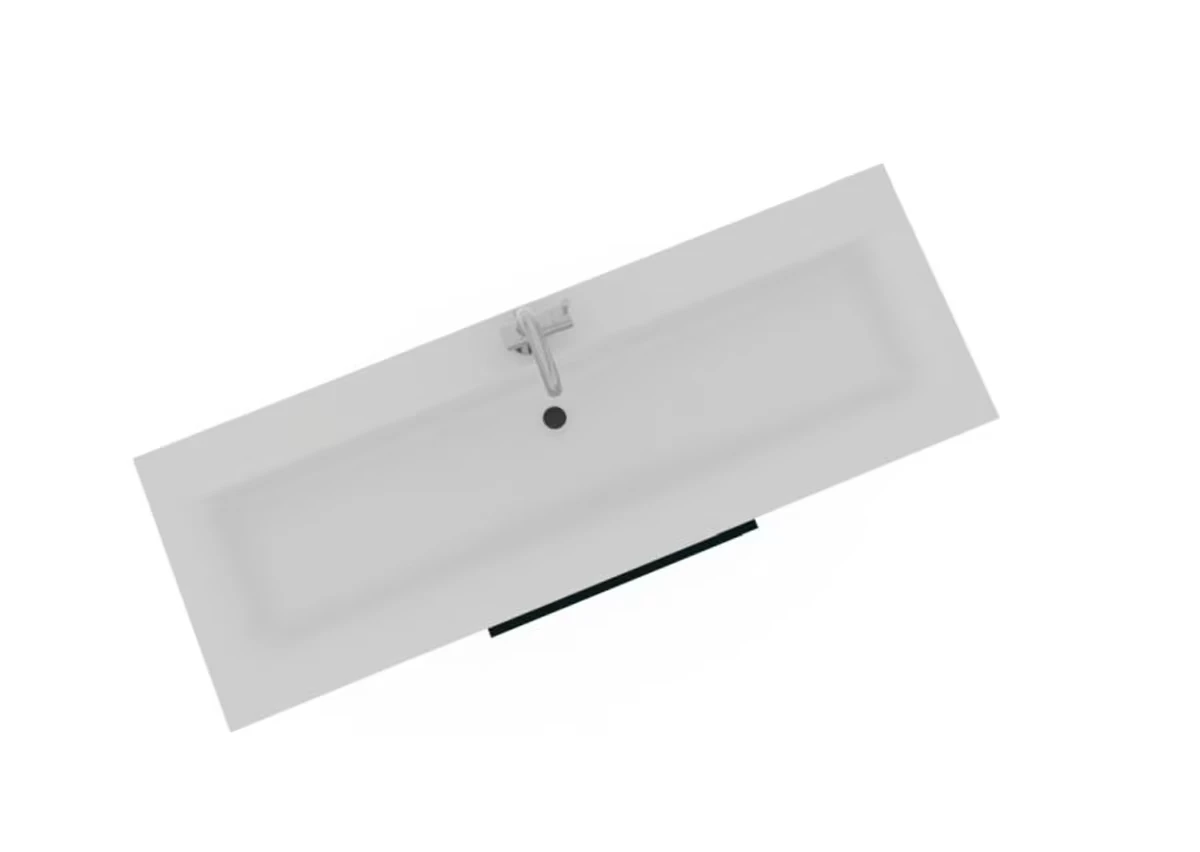 Puris Star Line Waschplatz 140 cm - mit Glaswaschtisch