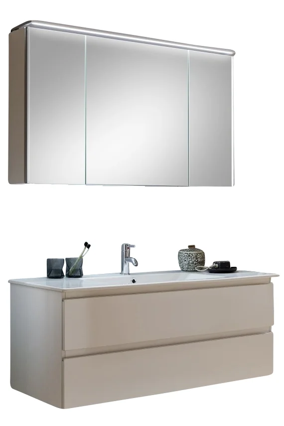 MARLIN 3290fair Bad-Kombination 120 cm, mit Spiegelschrank, Unterschrank variabel