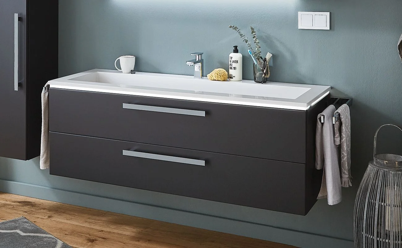 Puris Star Line Waschplatz 140 cm - Stoneplus – Waschtisch wählbar