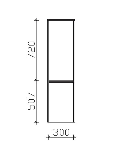 Pelipal 6040 Bad-Midischrank mit 2 Drehtüren / 33 cm MLT513017 - Ansicht 2