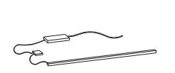 980.001200 Beleuchtungsset inkl Trafo und Touchsensor zum Einbau unter Waschtischunterschränke und Spiegelschränke / 60 cm breit