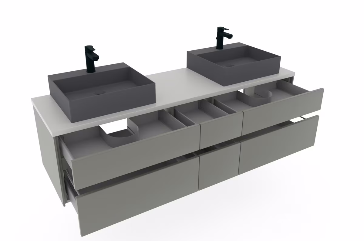 Puris Unique Badmöbel Set - Doppelwaschplatz / 172 cm - Ansicht 6