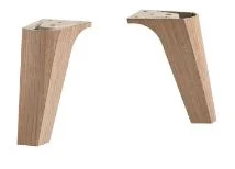 2x 980.000583 Fuß-Set / 2 Stück Holzoptik - Höhe 12 cm