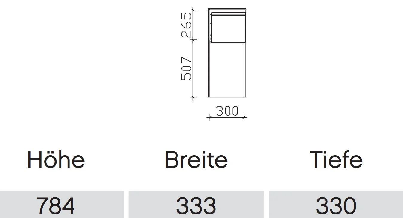 Pelipal 6040 Bad-Highboard mit Drehtüre und Auszug / 33 cm ULL513033 - Ansicht 2