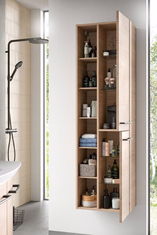 Pelipal Cassca Set in Tropea Eiche mit Mineralmarmorwaschtisch und Spiegelschrank - 120 cm - Ansicht 6