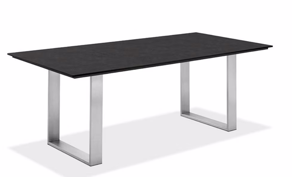 Niehoff Garden Esstisch Noah mit Profilkufe Edelstahl - HPL Platte / T1G1- - Ansicht 2