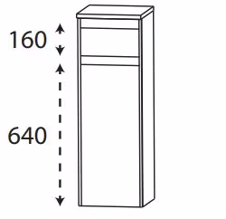 Puris New Xpression - Highboard / 32,5 oder 42,5 cm breit - Ansicht 2
