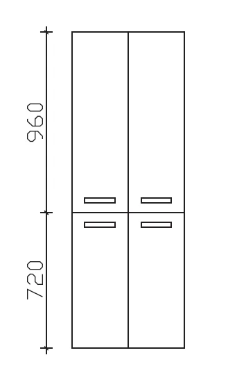 Hochschrank 60 cm breit 992.116025 / 992.126025